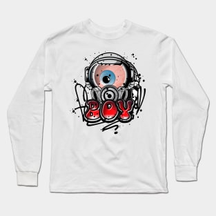 Space Monster Graffiti Street Art Long Sleeve T-Shirt